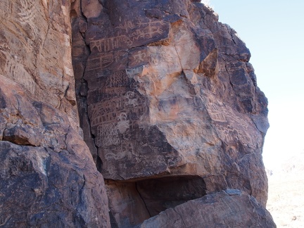 There are petroglyphs on every surface