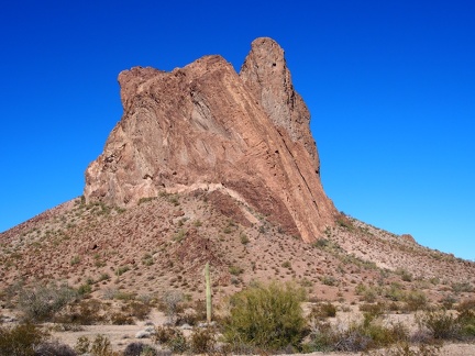 Prominent rock formation at the trailhead