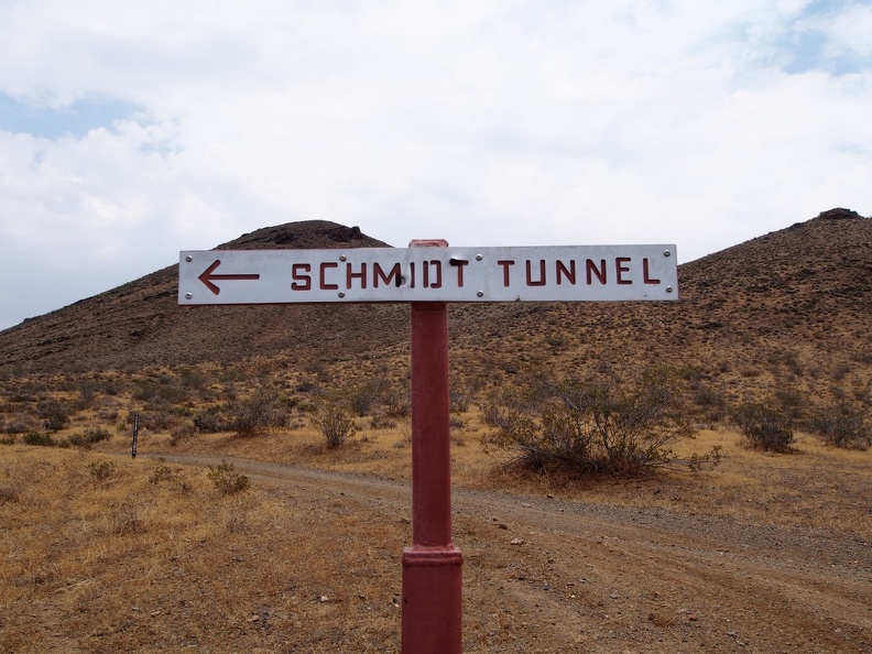 Burro Schmidt's place is on a marked road, about 30-40min from Randsburg.