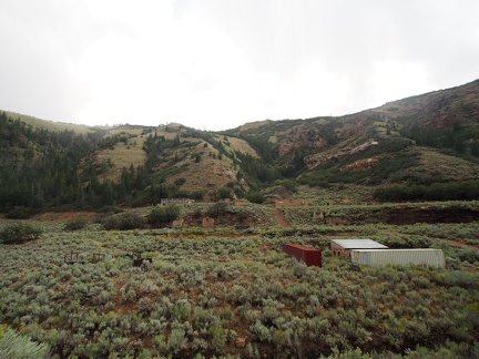 Looking across the canyon to a possible adit